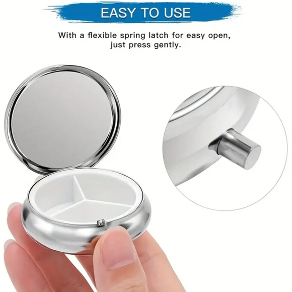 NEW! Portable Mini Medicine/Vitamin Pill Compartment Holder. NWOT - Picture 4 of 4